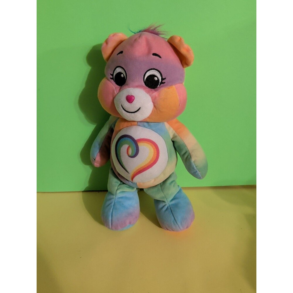 Care Bears Togetherness Bear Plush Stuffed Animal Rainbow Teddy Basic Fun 10"